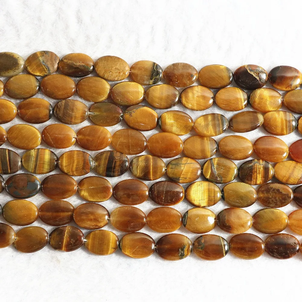 

Натуральный камень, лидер продаж, желтый тигровый глаз 13x18 мм, овальной формы, модные ювелирные изделия «сделай сам», бусины россыпью 15 дюймо...