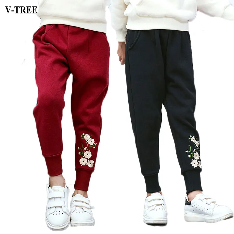 V TREE детские спортивные штаны повседневные для девочек весенне осенние От 4 до 12