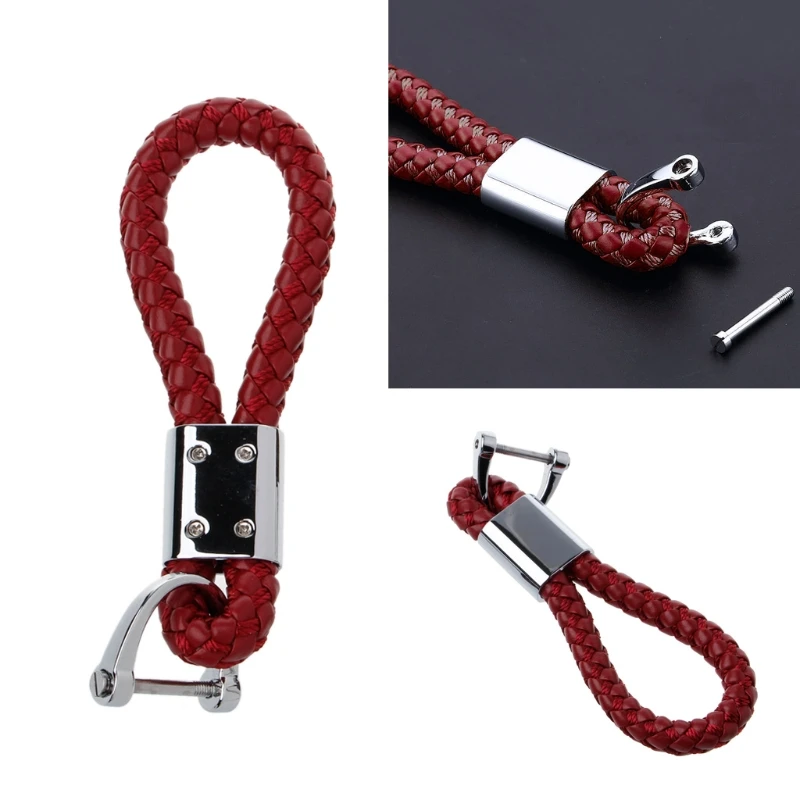 Braided Leather Strap Universal Key Chain Ring Fobs For Car Chevrolet BMW HONDA KIA-M18 | Автомобили и мотоциклы