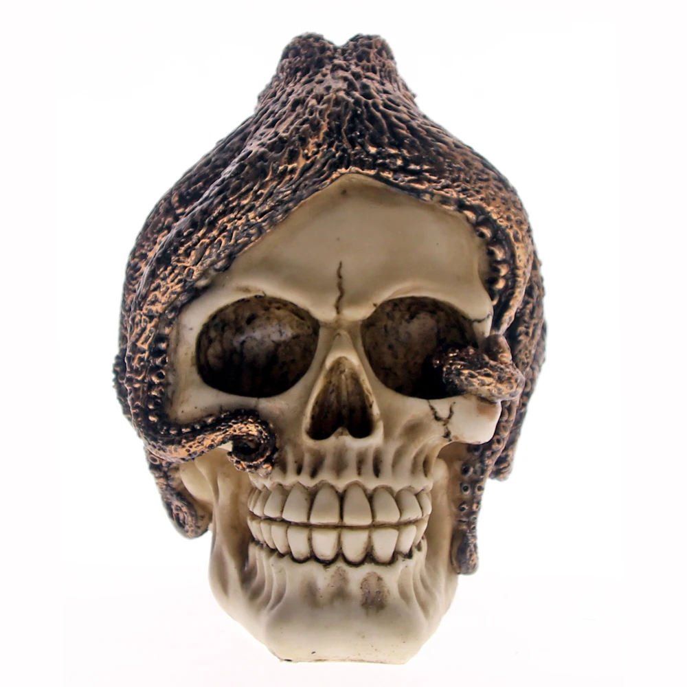 1 шт. статуэтка осьминога с черепом из бронзы|skull sculpture|skull skullskull gothic |