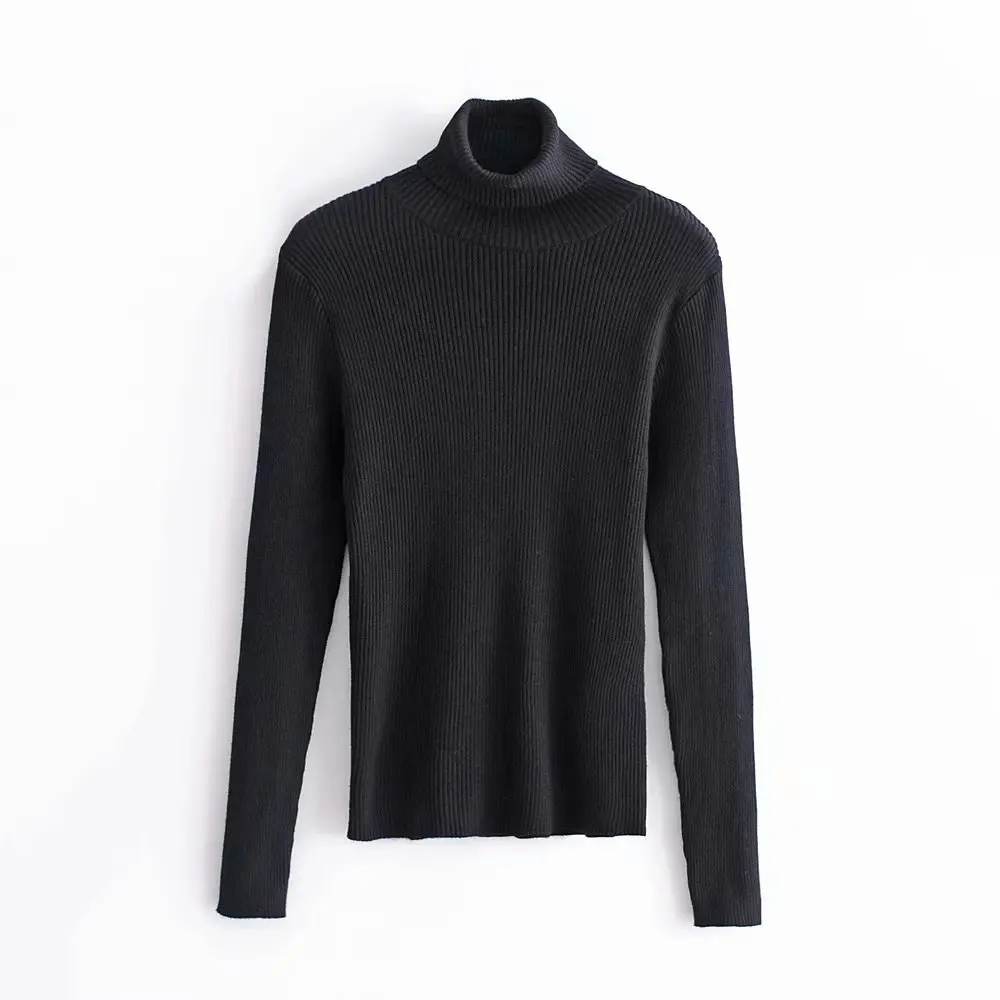 women fashion solid color turtleneck basic sweater ladies long sleeve knitted casual slim female autumn chic tops S025 | Женская одежда