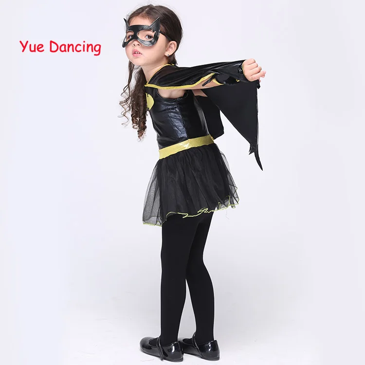 Baby Halloween Custome Batmen Kids Dresses Fancy Performance Clothes Masquerade Party Children Cosplay Outfit For Girls | Тематическая