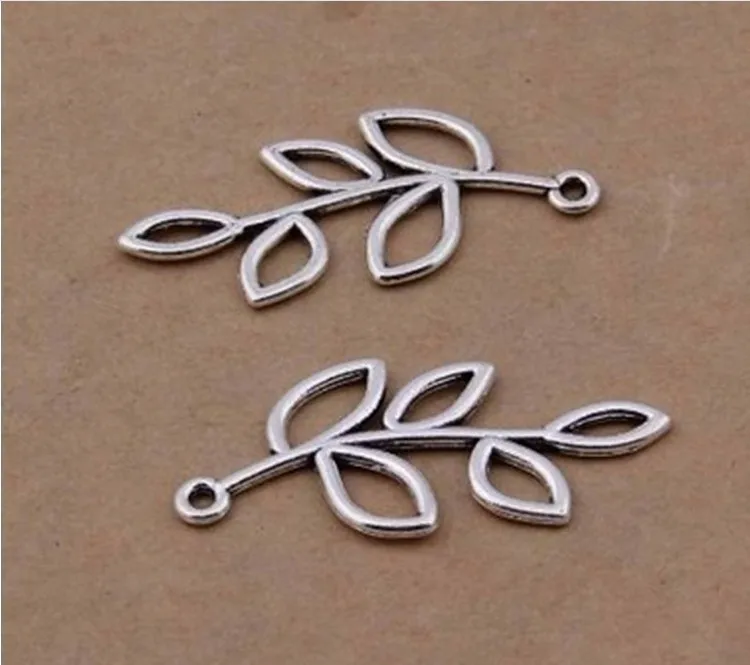 

10pcs fine hollow Branch Charm 19*42mm pendants Antique silver Handmade Jewelry findings Making earring bracelet necklace