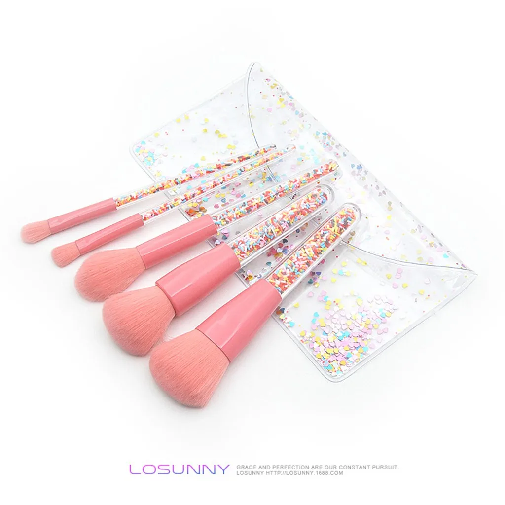 OutTop ColorWomen 5 шт./компл. многоцветные пластиковые гранулы с прозрачной ручкой