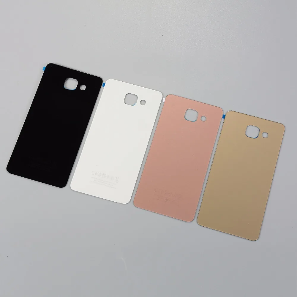 Back Glass Housing Cover For Samsung Galaxy A3 A5 A7 2016 A310 A510 A710 Battery Cover+Sticker | Мобильные телефоны и