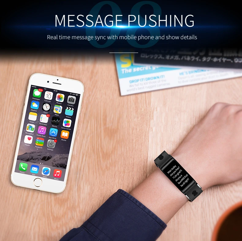 Smart Band MT68 монитор сердечного ритма крови Давление Водонепроницаемый Фитнес