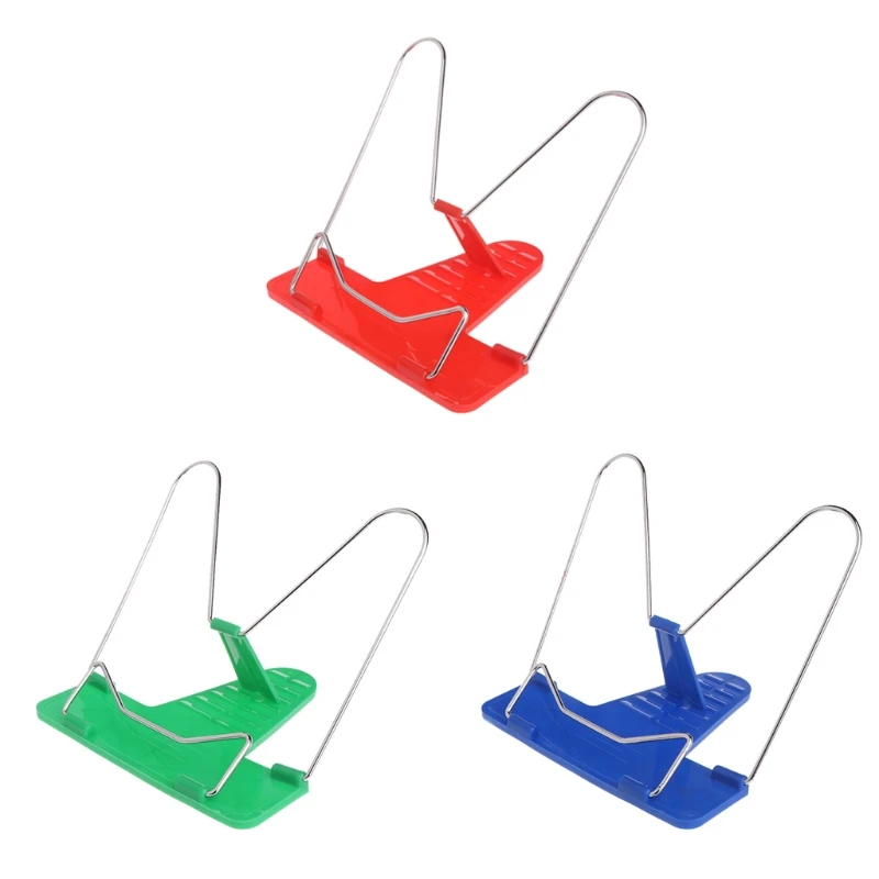 

Adjustable Angle Metal Book Stand Fordable Portable Document Book-Reading Holder With Retail Package