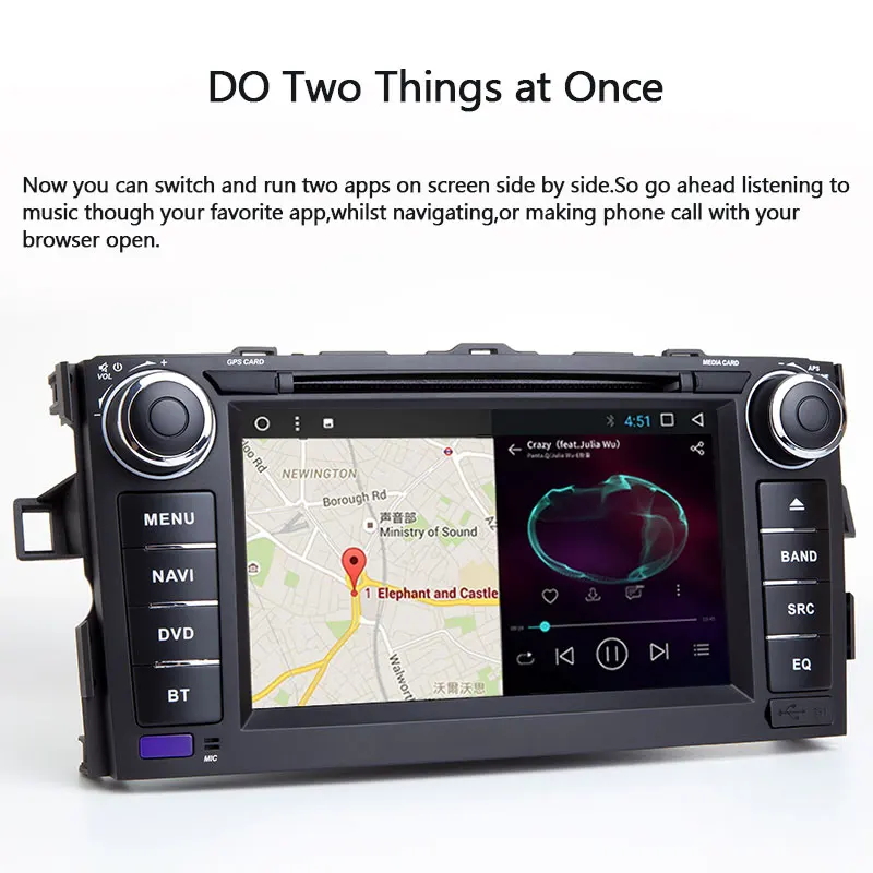 Авторадио 2 Din Android 8 0 автомобильный dvd-плеер для Toyota Auris венчик Альтис 2012 2013 gps
