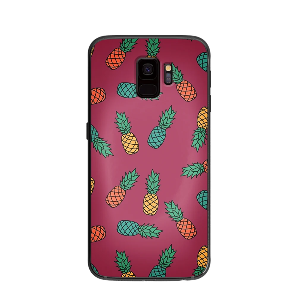 Красивый чехол с рисунком ананаса для samsung Galaxy A5 A6 A7 A8 A9 2017 Plus M10 M20 M30 силиконовые