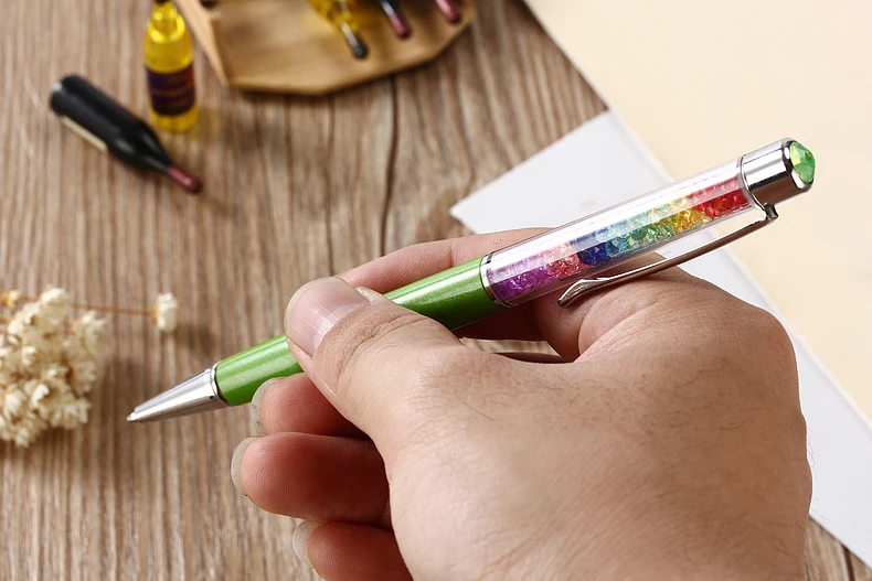 Ручка шариковая GENKKY с радужными кристаллами уникальный дизайн|crystal ballpoint pen|crystal