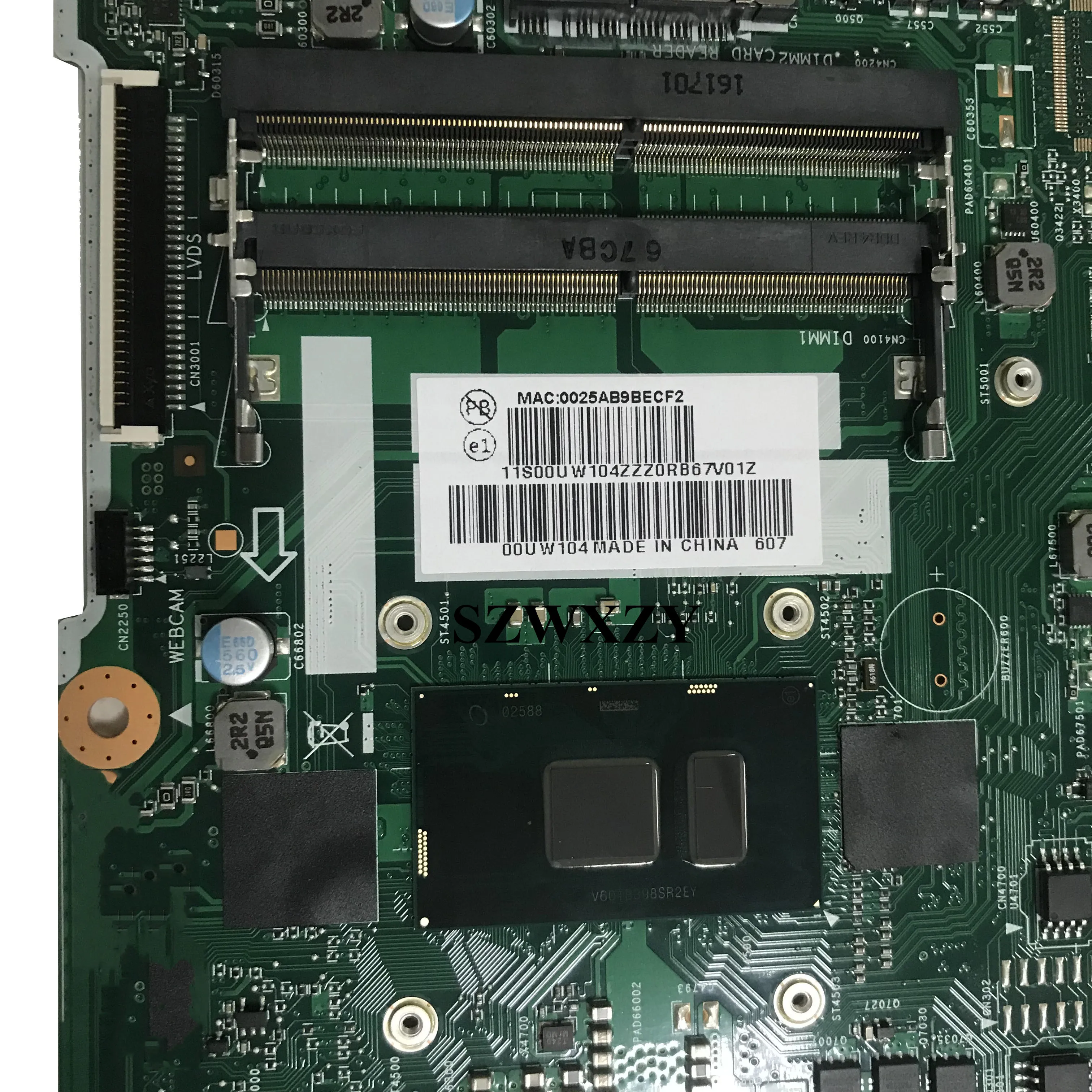 SZWXZY для Lenovo AIO 300 22ISU материнская плата с I5 6200U GF920A 2 Гб FRU 00UW105 00UW104 100%