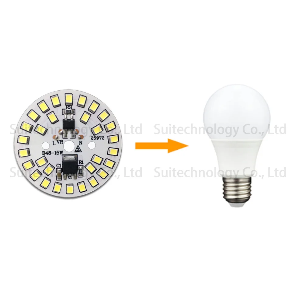 10 шт. AC220v PCB светильник источник 3 Вт 5 7 9 12 15 интегрированный Ic драйвер