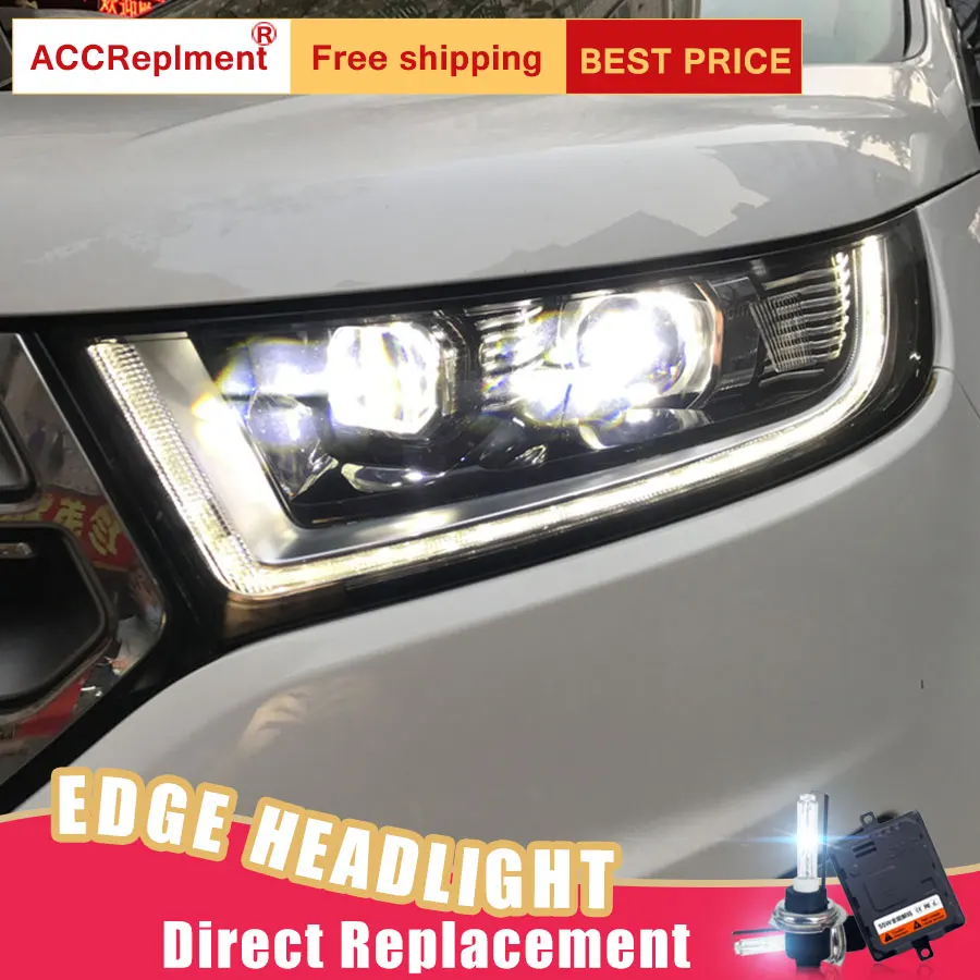 2 шт. светодиодный ные фары для Ford Edge 2015-2018 Автомобильные ангельские глазки