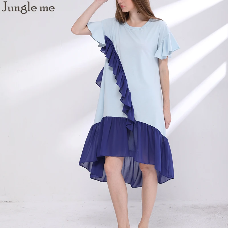 Dressmap Для женщин жабо плиссированное платье свободно рябить рукав повседневные