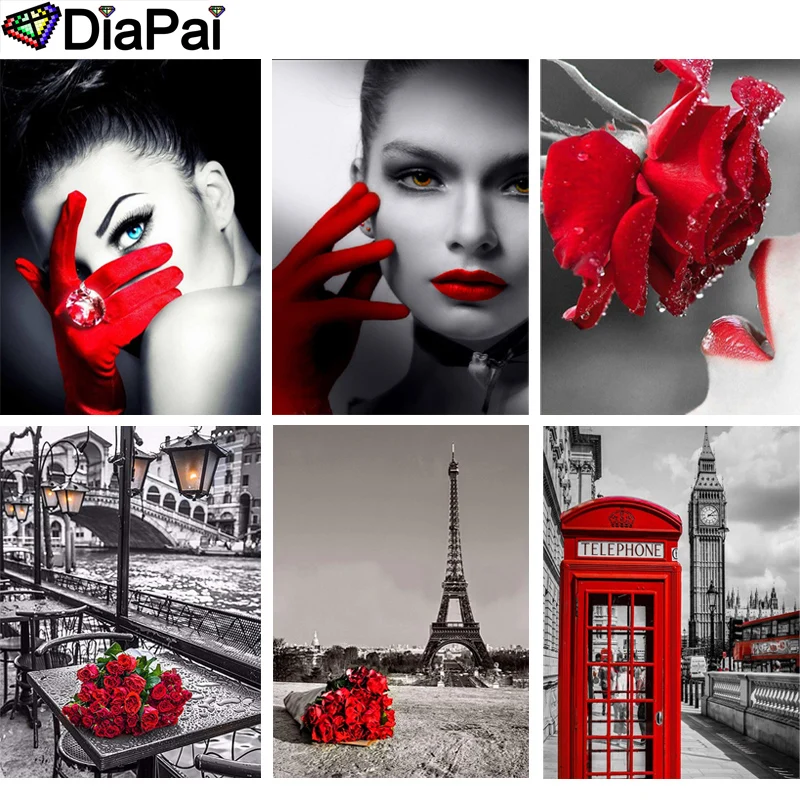 DIAPAI 100% квадратная/круглая дрель 5D DIY Алмазная картина &quotкрасота персонажа&quot 3D