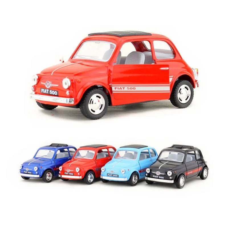 Игрушки для автомобиля из 1:24 сплава имитирующие две открытые двери Fiat 500
