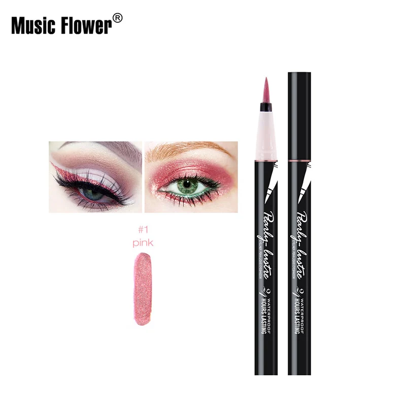 Music Flower водостойкая жидкая подводка для глаз, макияж, Красота шоу с длинным рукавом, Длительное Действие, подводка для глаз, косметические карандаши ручка ящик для инструментов - Цвет: 1
