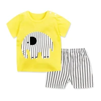 hot new summer childrens sets cotton baby short sleeve clothing set baby boys and girls body suit cartoon kids clothing set