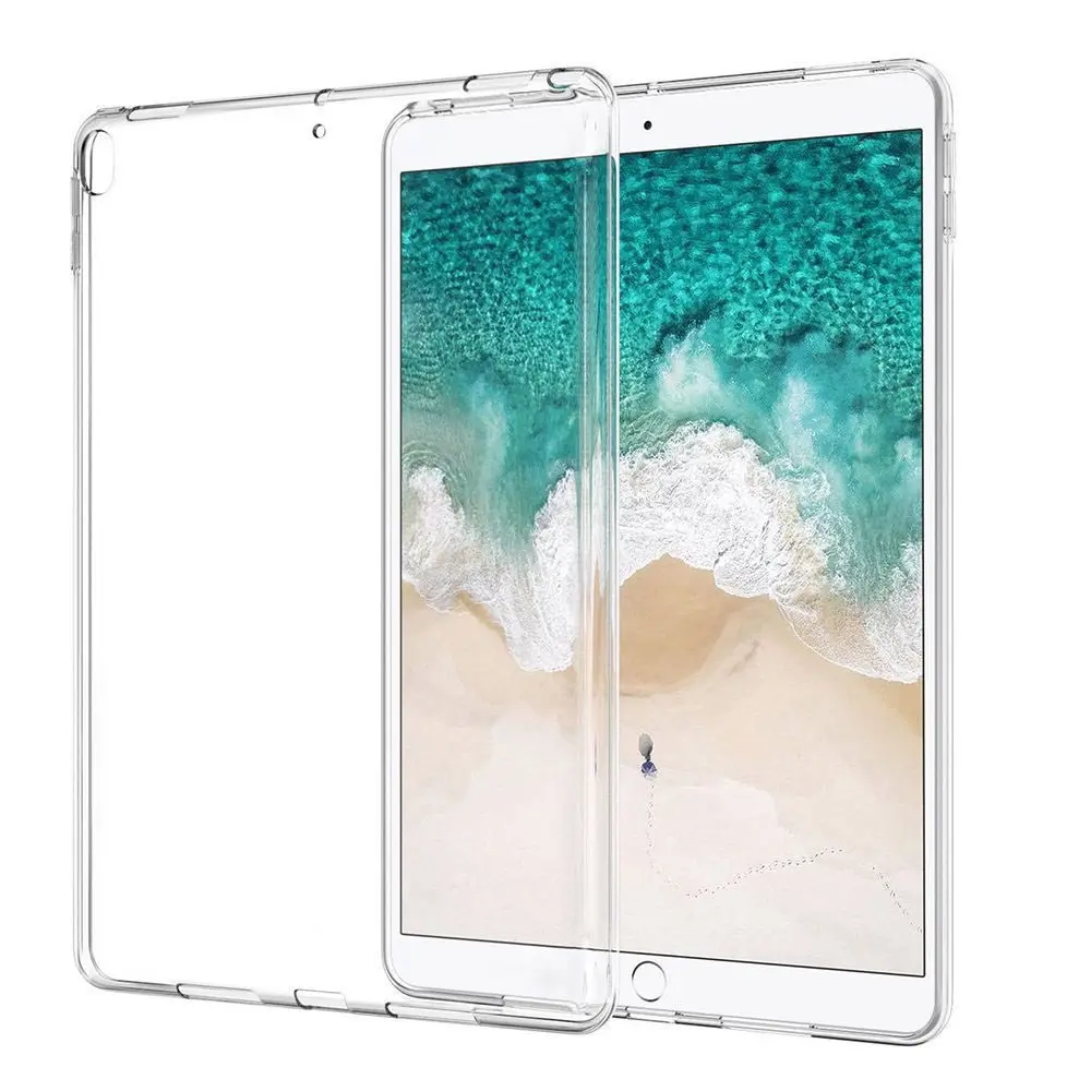 Мягкий ТПУ чехол бампер для планшета iPad 2 3 4 5 6 Air Mini силиконовый Pro 11 12 9 2018 7