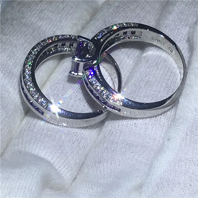 Кольцо женское из белого золота 10 карат с фианитами 2018 | Украшения и аксессуары