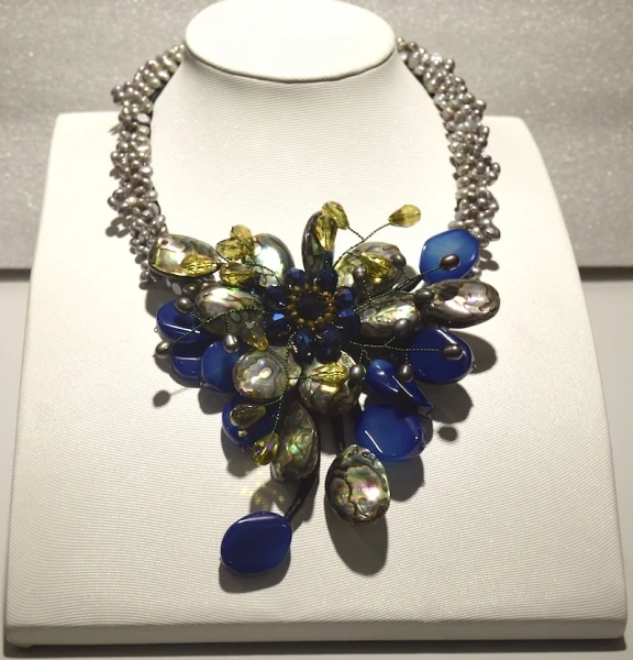 Новинка 2017 акция ювелирное изделие Королевского синего цвета в виде цветка из