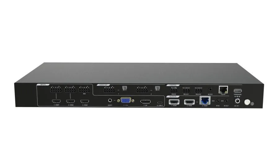 6x2 multi-format seamless presentation switcher with built-in 4K scaling and HDBaseT HDMI matrix outputs DP USB-C input | Электроника