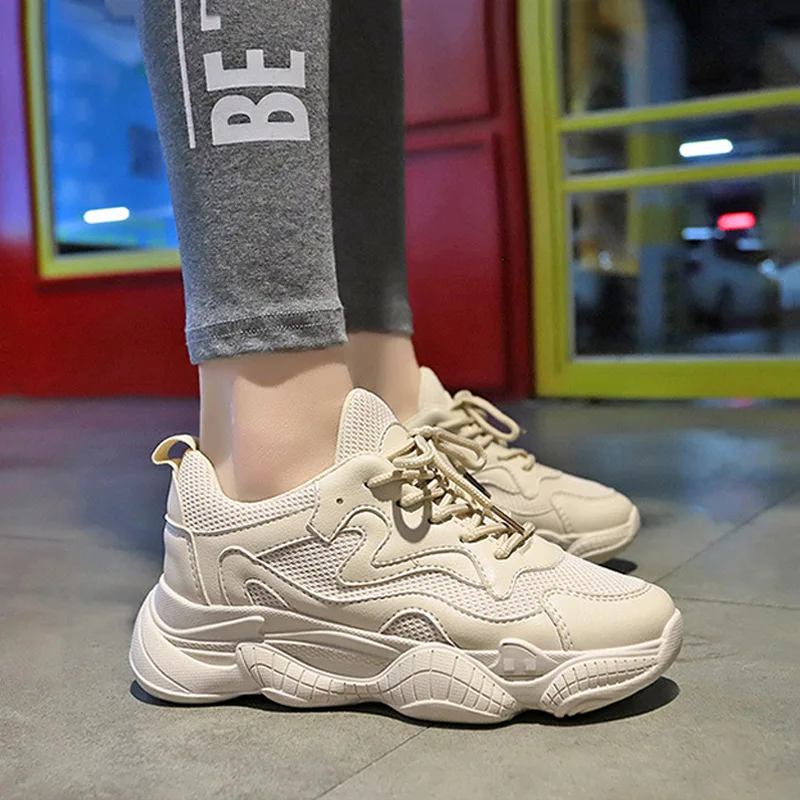 Женские кроссовки модная обувь для бега повседневная женская на шнуровке