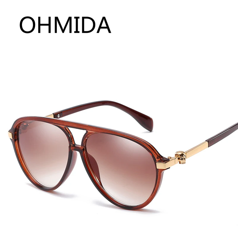 OHMIDA Модные Винтажные дизайнерские солнцезащитные очки с черепом женские