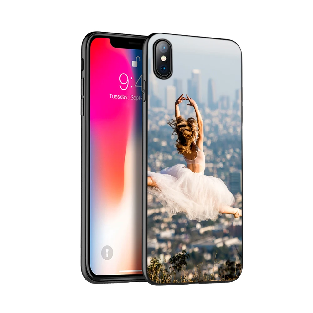 Черный чехол из ТПУ для iphone 5 5s SE 2020 6 6s 7 8 plus x 10 XR XS 11 pro MAX балетная танцевальная