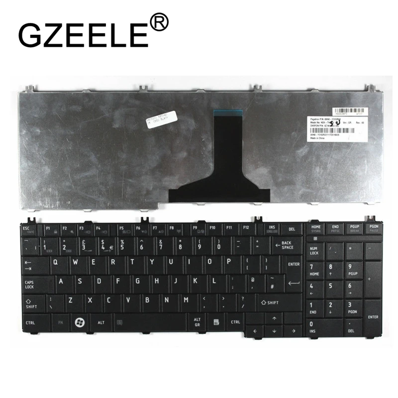 Клавиатура GZEELE для ноутбука Toshiba Satellite Pro C650 C655 C655D C660 C670 L650 L655 L670 L675 L750 L755 l755d
