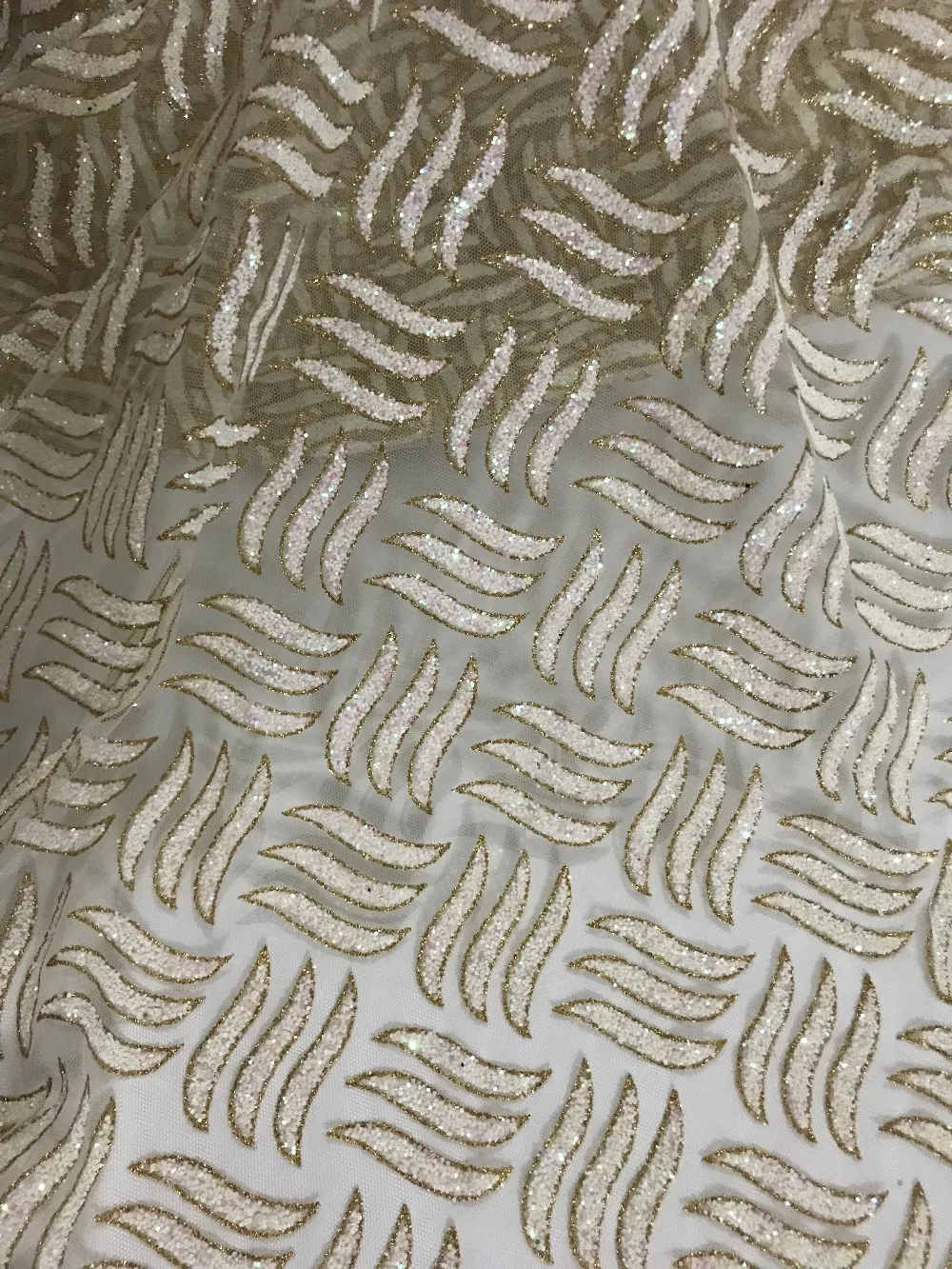 Новейшая африканская Тюлевая сетчатая ткань с блестками sat-62525 блестящая