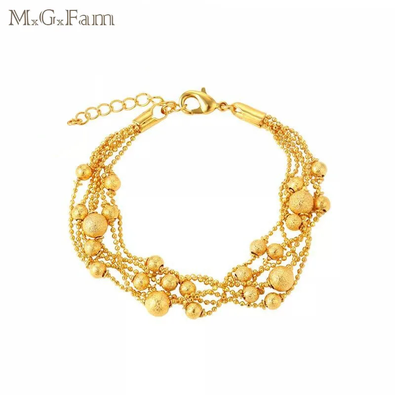 MGFam (20 см * 6 мм) браслет (6 линий) круглые бусины женская мода оригинальный дизайн