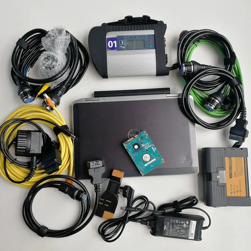Auto Repair Diagnosis Tool for BMW Icom A2 MB Star C4 SD Compact 4+used laptop E6320 I5 4G+1TB HDD with Software Expert Mode |