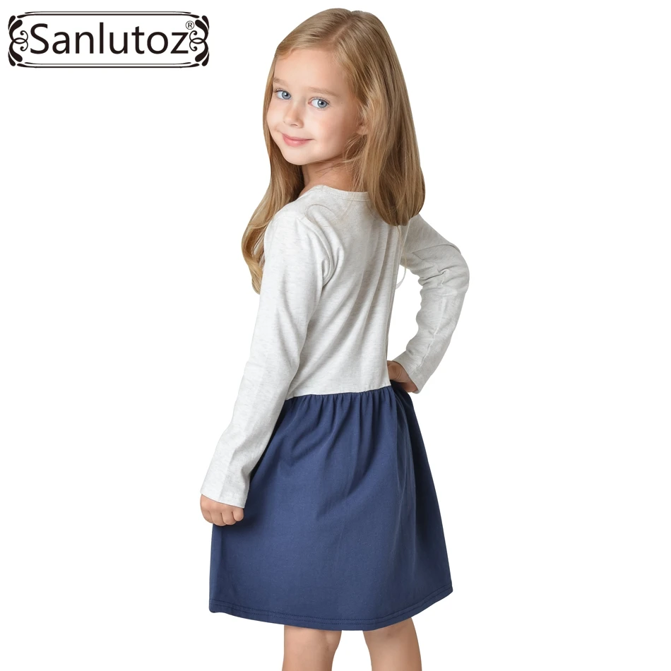 Платье для маленьких девочек коллекция 2017 года детская одежда из хлопка с