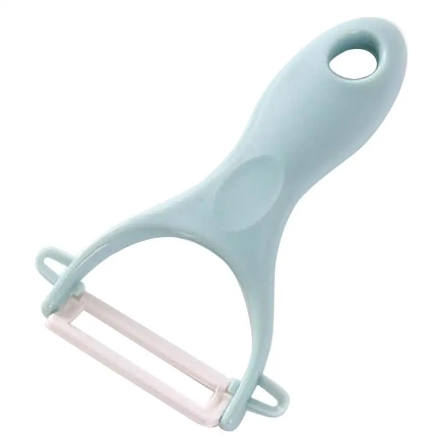 Blue Нержавеющая сталь, керамика фрукты машинка для чистки картофеля резка Овощной очиститель кухонный инструмент Помощник терка для моркови Щелкунчик - Цвет: Blue