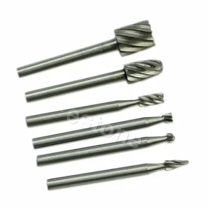 Новинка, 6 шт., фрезерный станок HSS для роторного инструмента Dremel Mini