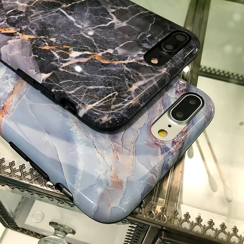 Мраморный чехол для Coque iphone 7 XS MAX, чехол, мягкая задняя крышка из ТПУ для iphone 6, 6 S, 7, 8 Plus, 7 Plus, 8 Plus, iphone X, S, XR, глянцевый чехол