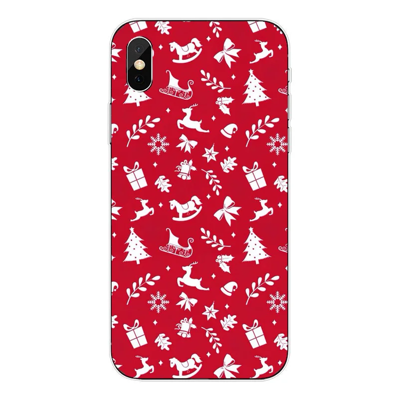 Silicone Case For iPhone 7 Plus 6 6S 8 5 5S SE Soft TPU Cover Merry Christmas Coque X 5.8 |
