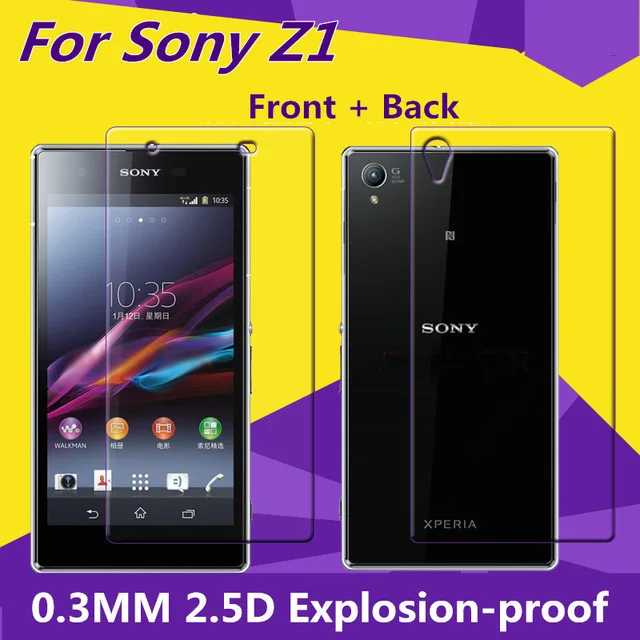 Закаленное стекло 9H для Sony Xperia Z1 L39H C6902 C6903 2 шт. | Мобильные телефоны и аксессуары
