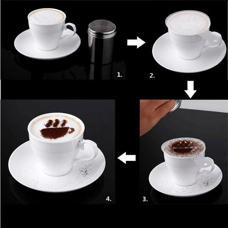 16 шт. трафарет для кофе латте искусство капучино Koffie Barista инструменты Cacao