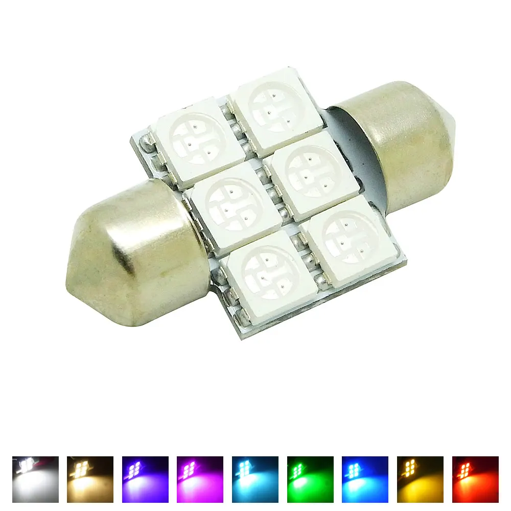 Новые формы 31 мм в диаметре 6 5050 SMD светодиодный синий/фиолетовый/зеленый желтого