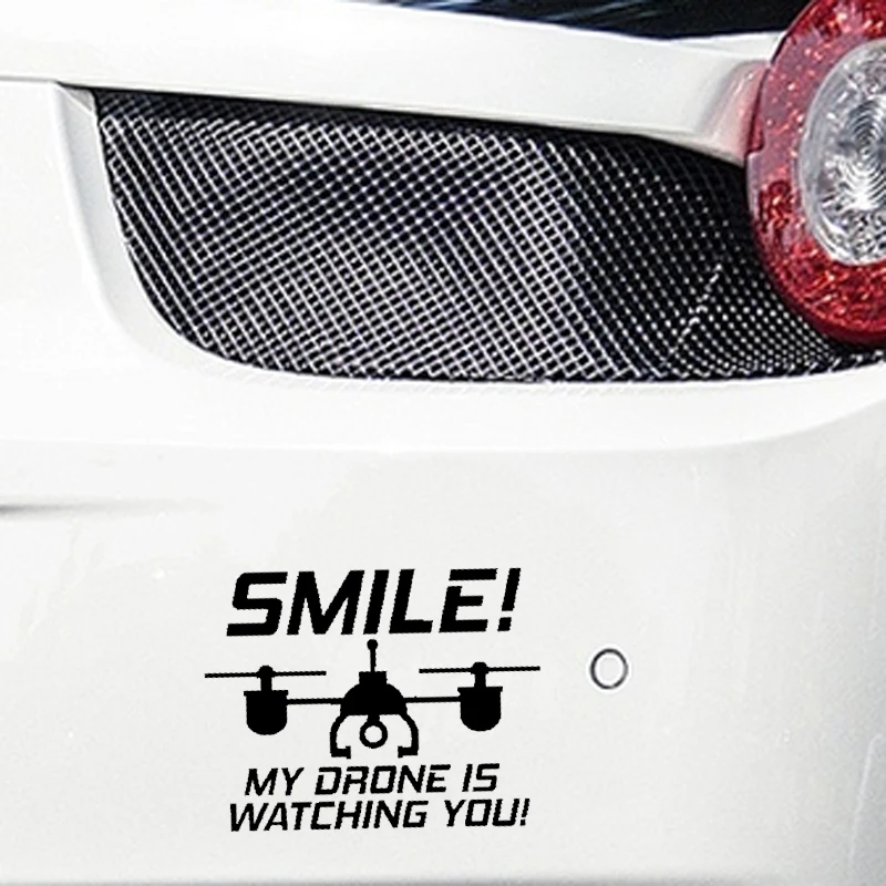 YJZT 15 3 см * 11 7 Виниловая наклейка Smile! My Drone следит за вами &quotбла (беспилотный