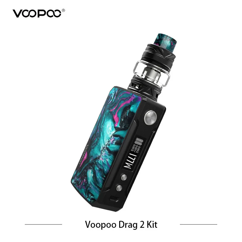 VOOPOO перетащите 2 комплекта двойной Батарея 177 w Box Mod Kit Drag2 Vape электронные сигареты