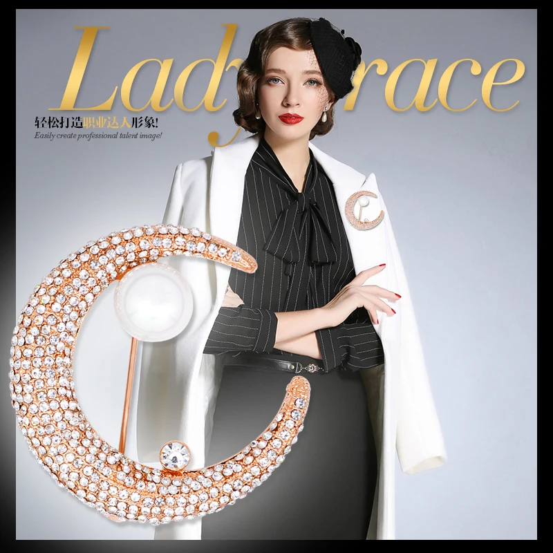 Zhen томоми изысканный Луна Уникальный знак имитация-жемчужина кристалл