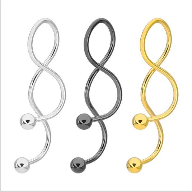 

316L Stainless Steel 8 Ears Body Jewelry IP Plating No Fade Allergy Free