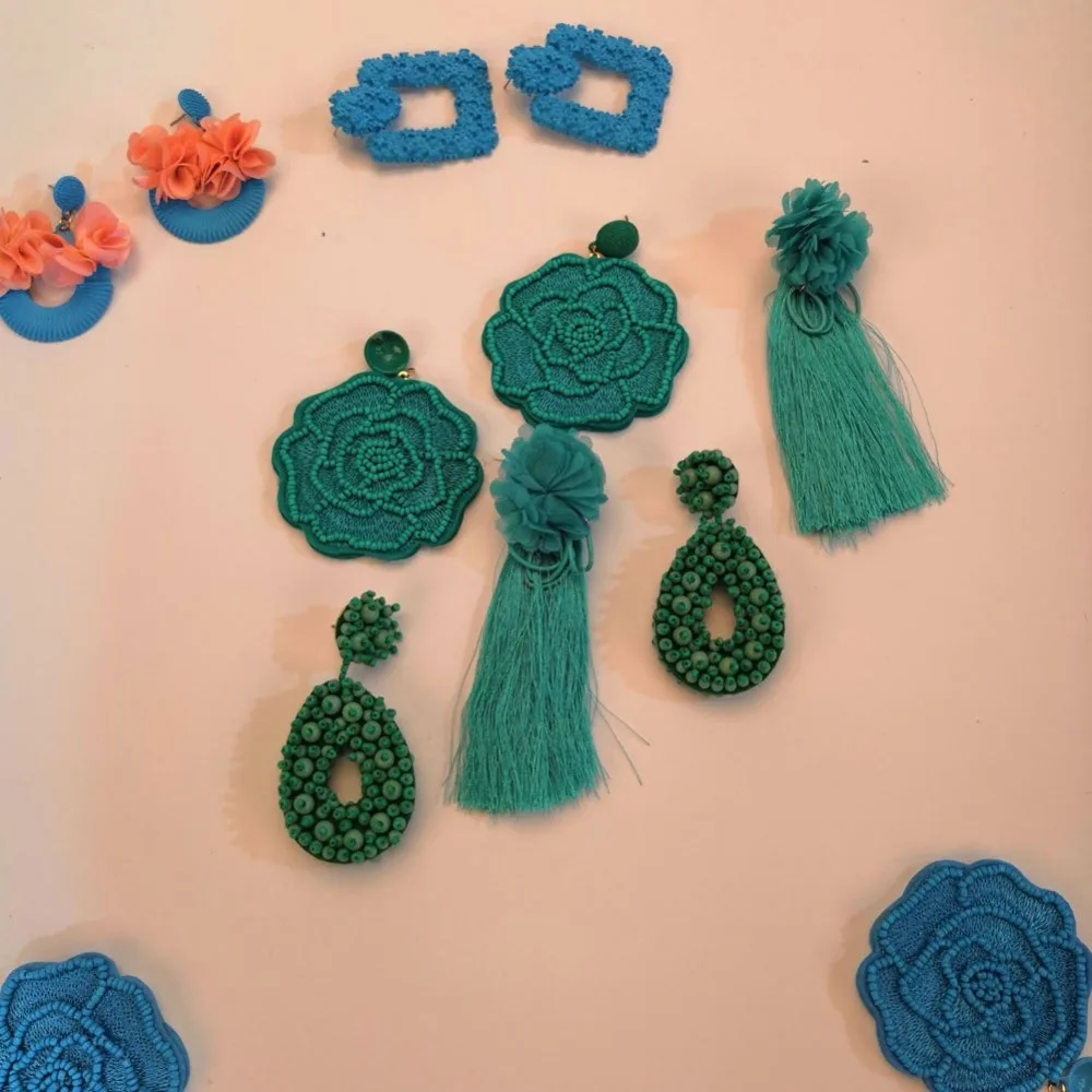 Длинные подвески Girlgo из специальных ручных бусин для женщин, свадебные украшения, шарм, роскошные, крючки, бижутерия, подарки на вечеринки, бохо.