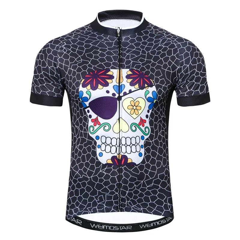 2018 череп Vélo Для мужчин команда гоночный велосипед Джерси MTB Костюмы летняя
