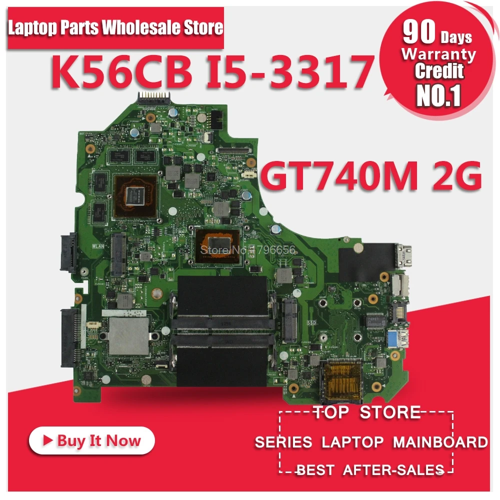 Материнская плата для For Asus k56cм K56C K56CB S56C A56C Rev 2 0 i5 3317 процессор Гб PM GT740M полностью