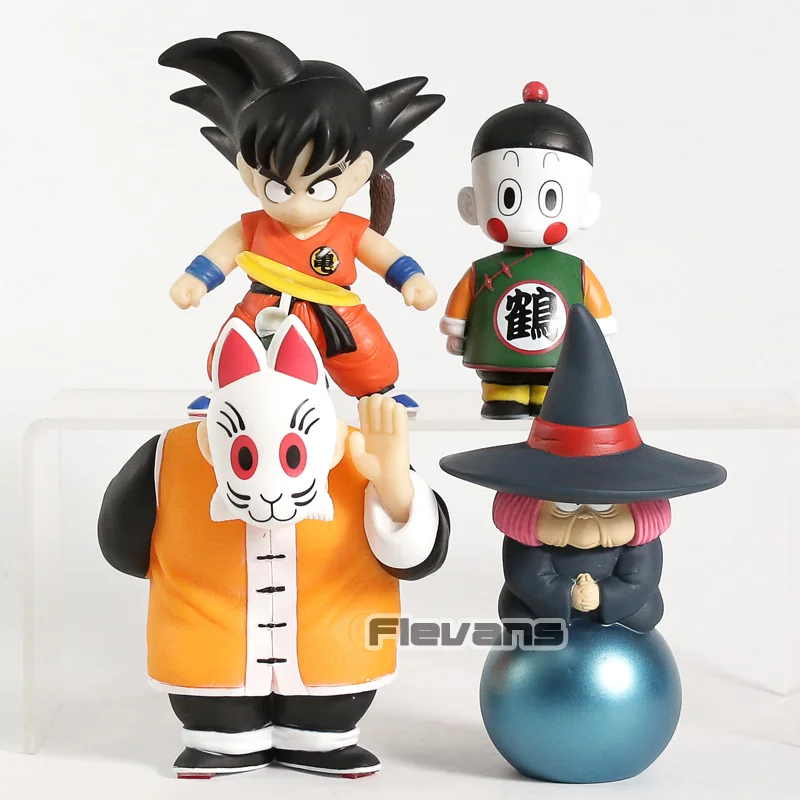 Dragon Ball Z игрушки ребенок Сон Гоку Мастер Роши Pilaf Chiaotzu ПВХ Фигурки Коллекционные Фигурки 4 шт./компл