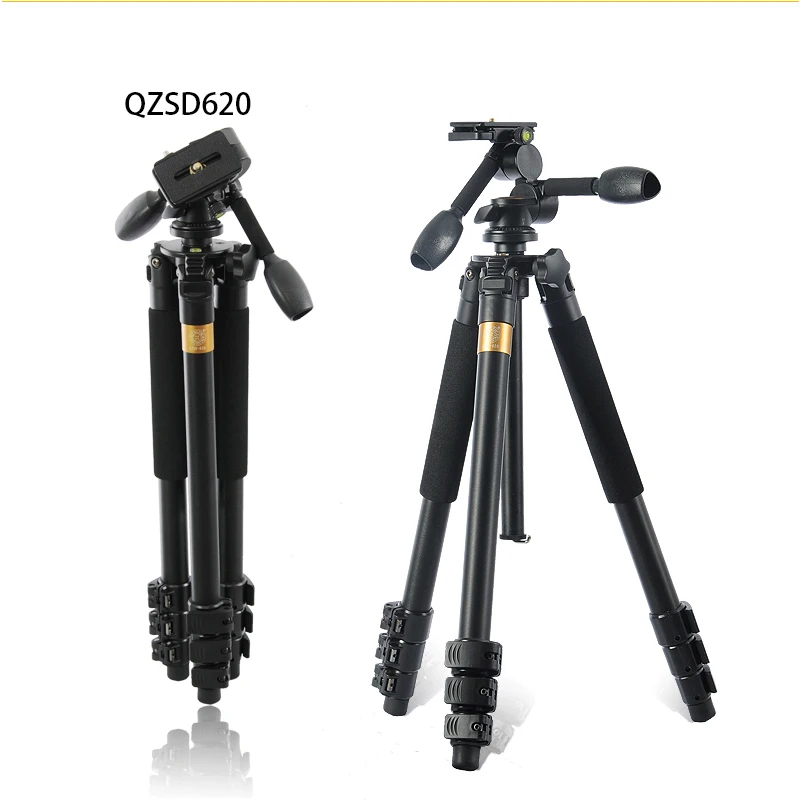 QZSD Q620 Профессиональный алюминиевый сплав гибкий портативный дорожный штатив с
